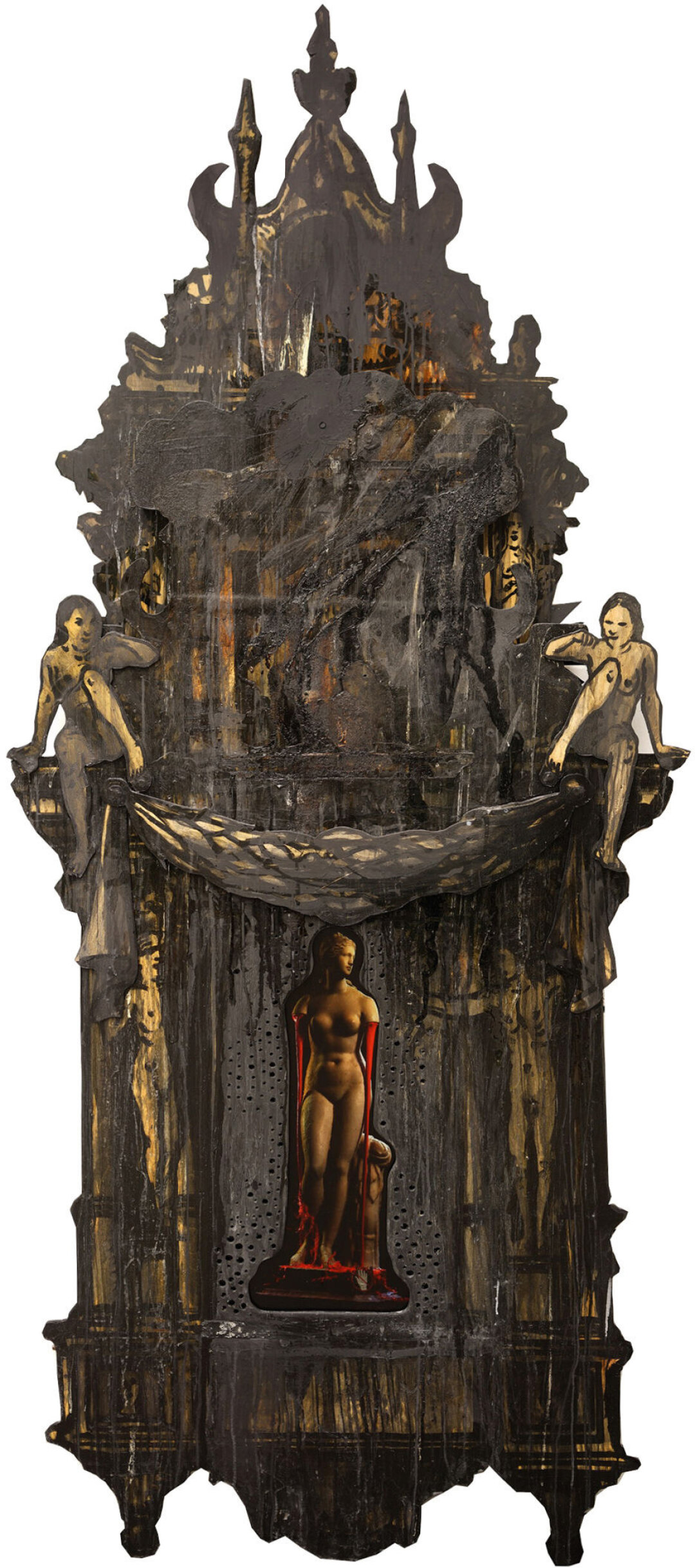 Шишкин-Хокусай. «Венера». Из серии «Проекты кровавых фонтанов для страны вампиров». Видео, смешанная техника. 2018