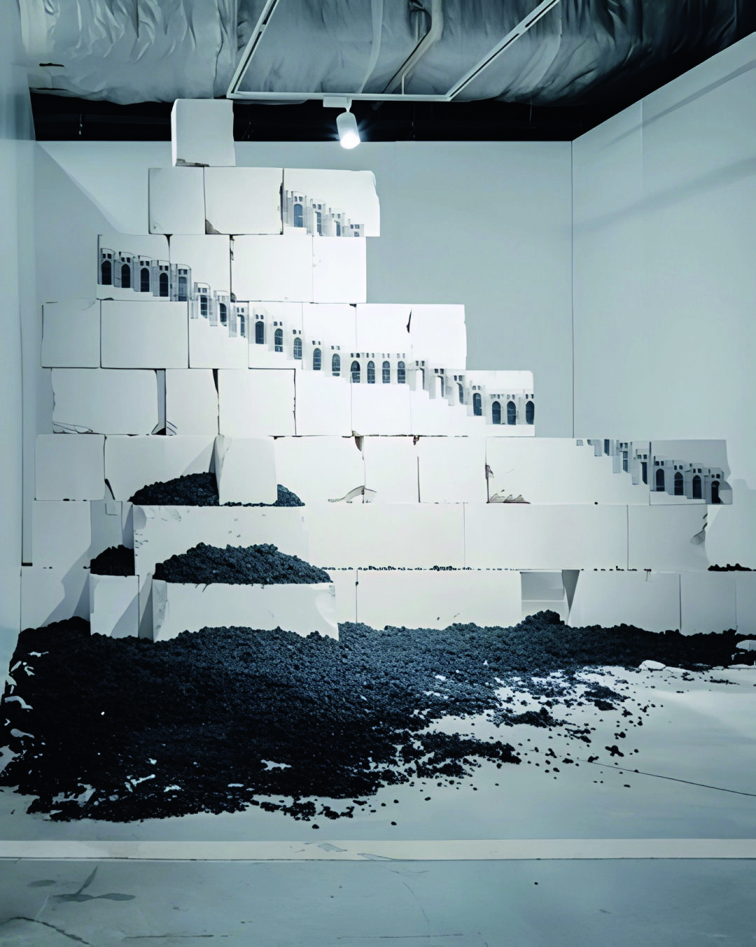 Эрик Железкер. Проект «Кремль». Тотальная инсталляция. Газобетон, аэрография. 2024