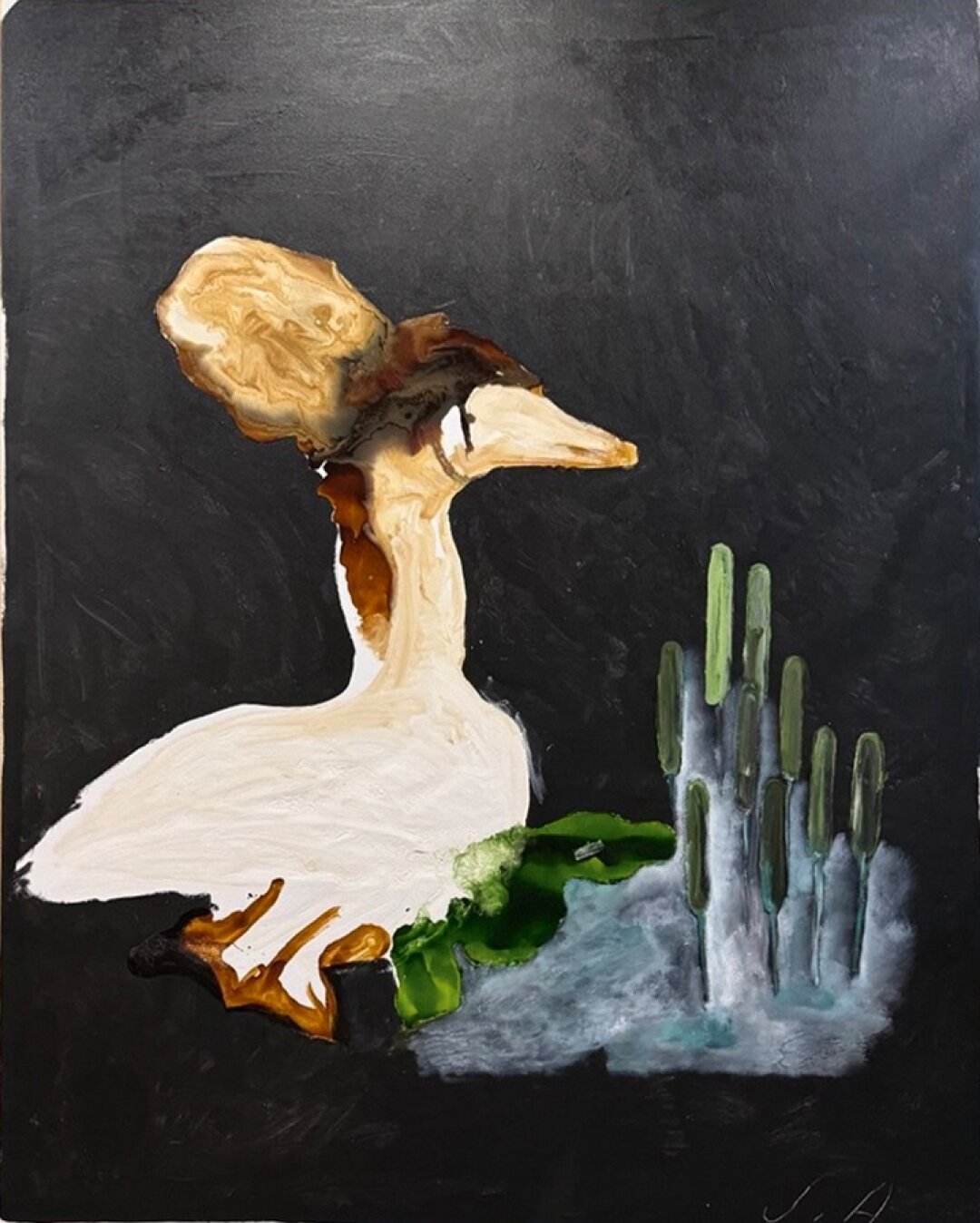 Jolie Alien. “Voin”. Холст, акрил, масляная пастель. 100×130 см. 2022