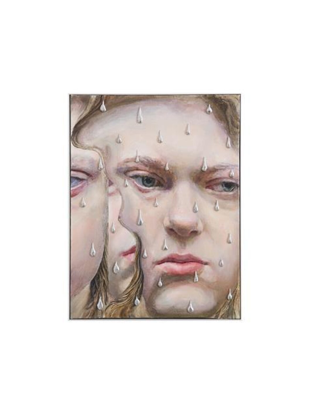 Мария Катьянова. Distorting Mirror. Из серии Sleeping Beauty. Холст, масло, металл. 2024