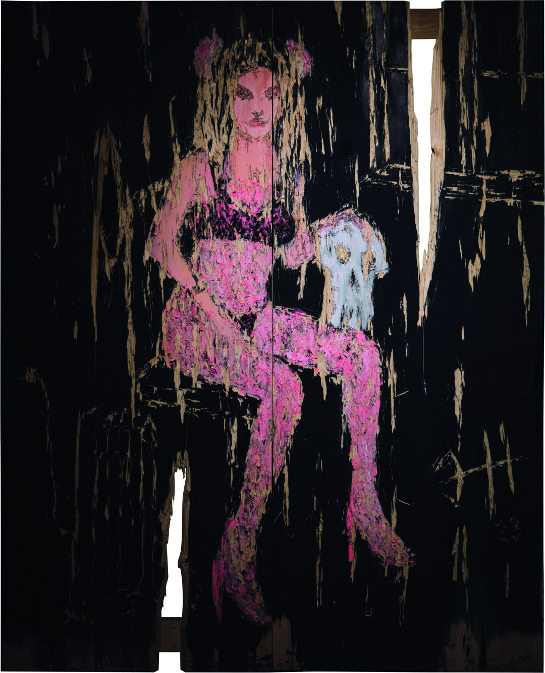 Нестор Энгельке. «Джессика». Дерево, масло. 2024