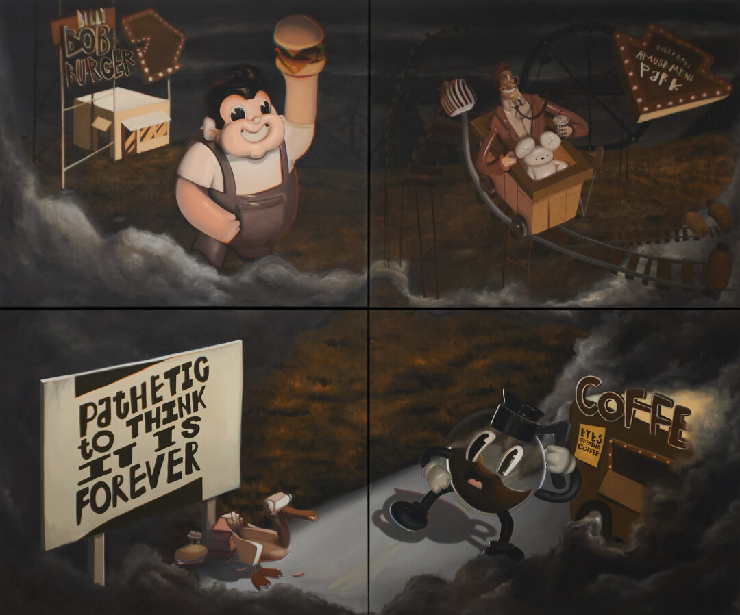 IF BILLIE-BOB DOESN’T KNOW WHERE HE IS GOING, HE WILL GET NOWHERE. Холст, масло.