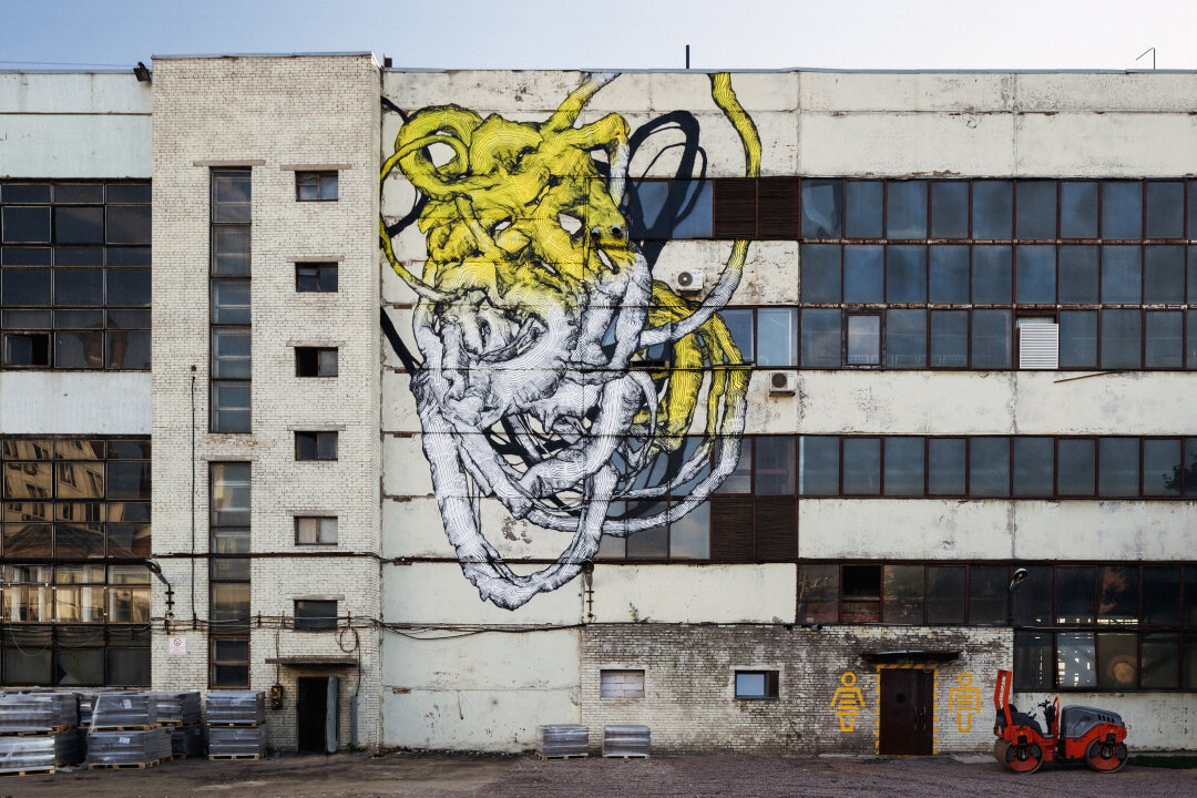 Андрей Бергер. Мурал. Севкабель Порт. 2017. Фото Филипп Рабачев