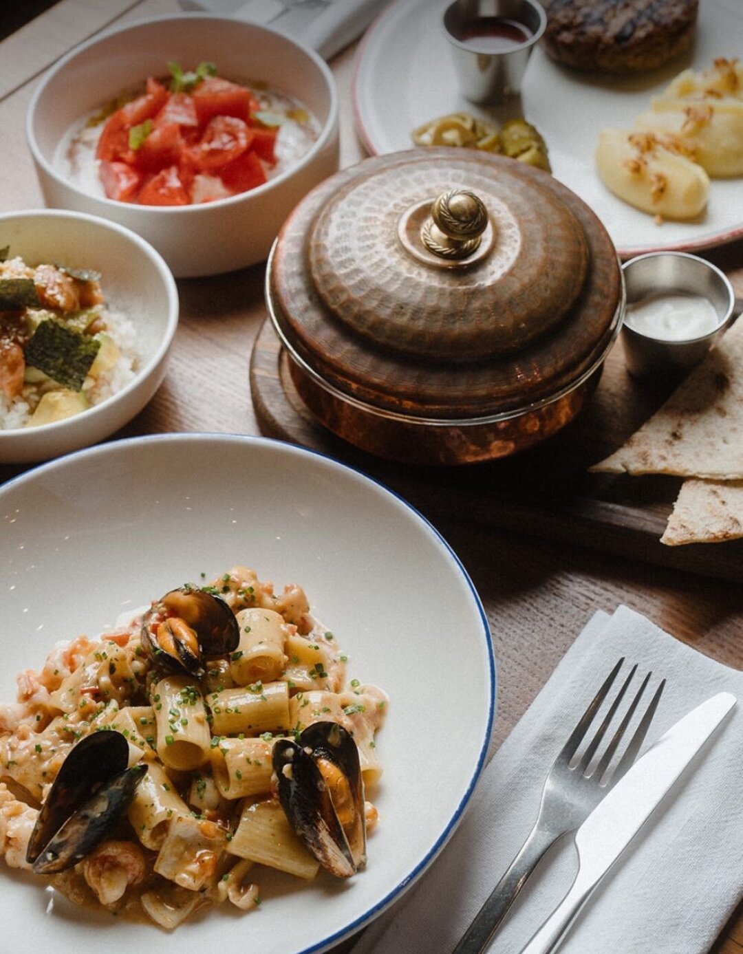 Паста с морепродуктами в «Разжигателях»