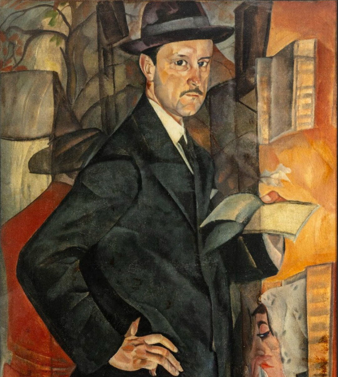 Борис Григорьев. Портрет Добужинского. 1917