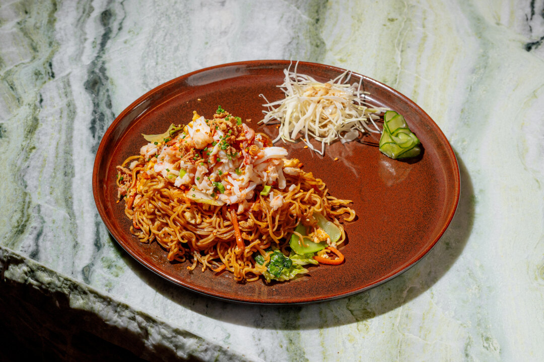 Лапша с крабом