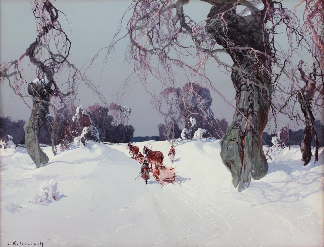 Степан Колесников, "Зимняя поездка", 1930-е.