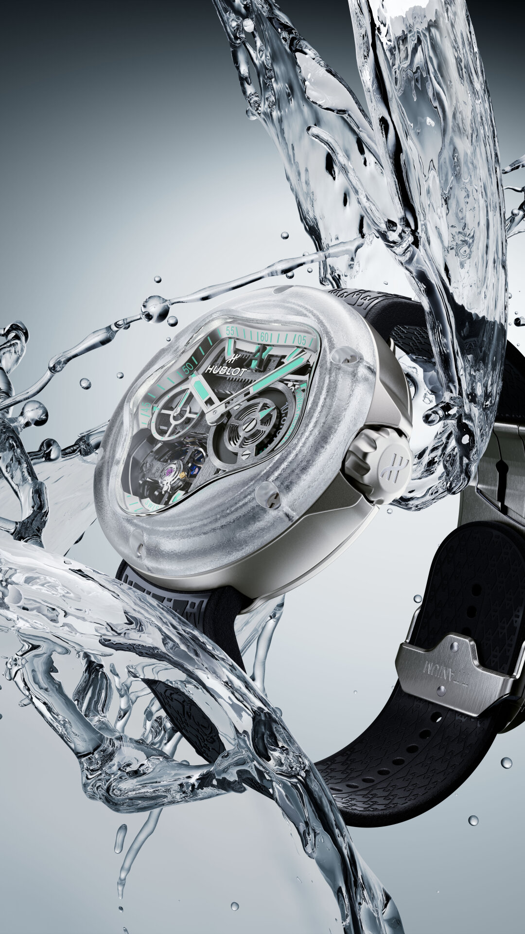 Часы Hublot MP-17 Meca-10 Arsham Splash Titanium Sapphire