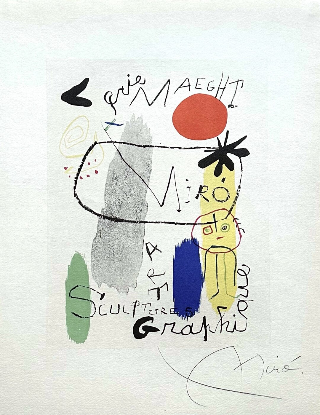 Хуан Миро «Плакат Art Graphique», опубликован в Impri Marie Nationale de France в 1959 году