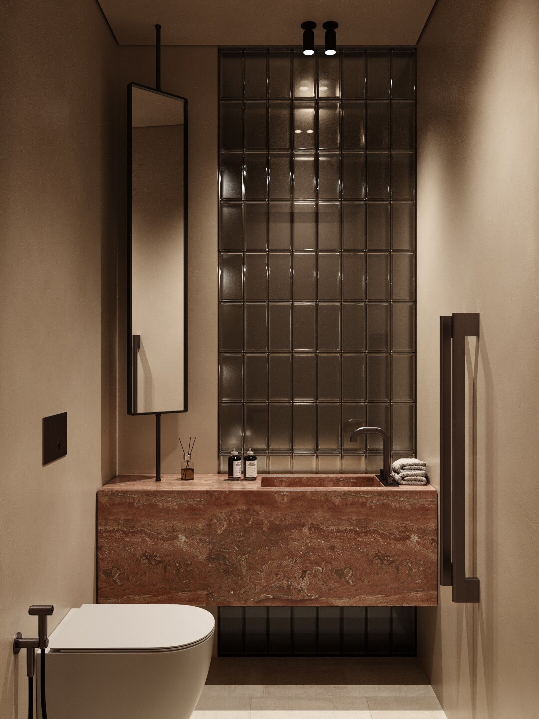 Когда стена не разделяет, а соединяет: стеклоблоки создают особую игрую света и цвета