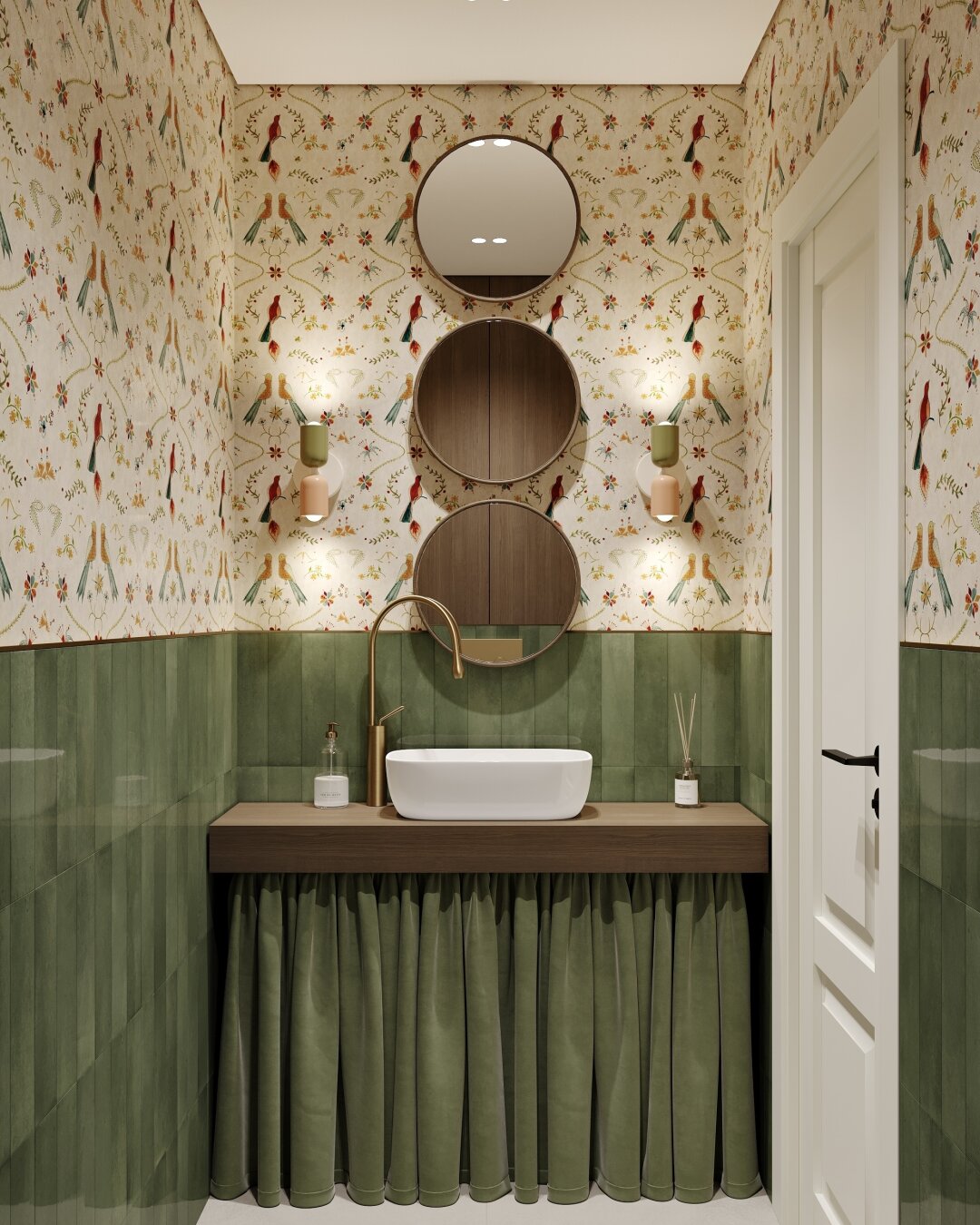 Санузел, выполненный в теплой эстетике прованса - французский шарм в цвете