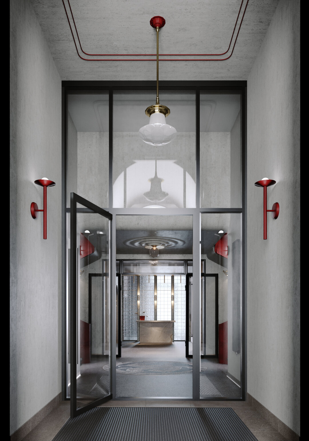 Парадные в новой секции «Д» с особенным дизайном пространства