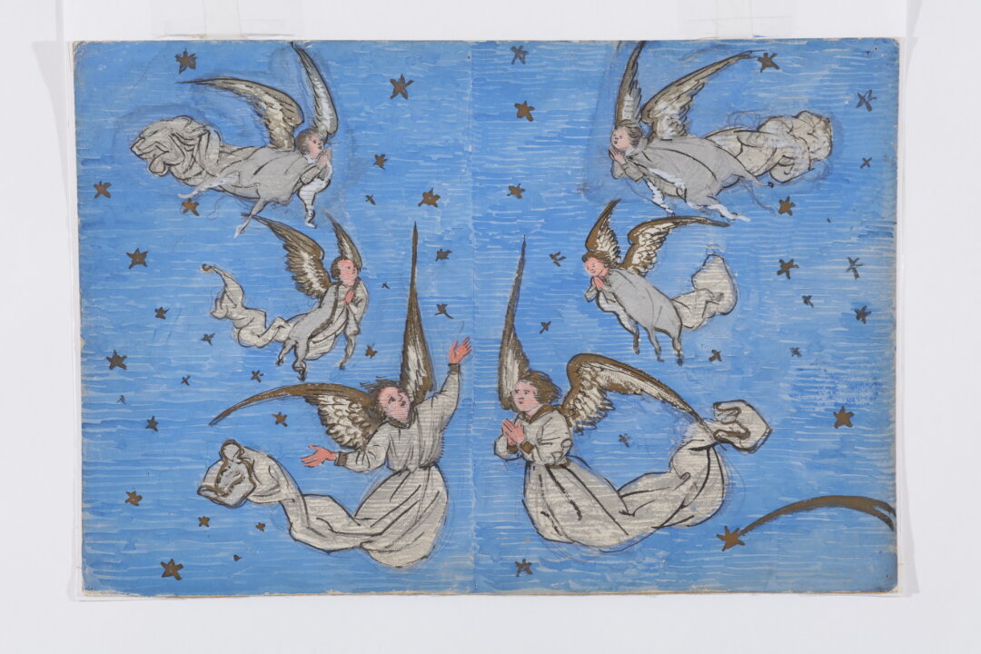 Александр Бенуа, "Эскиз занавеса к мистерии Сен-Жоржа де Буэлье на музыку А. Онеггера "Императрица в скалах"".