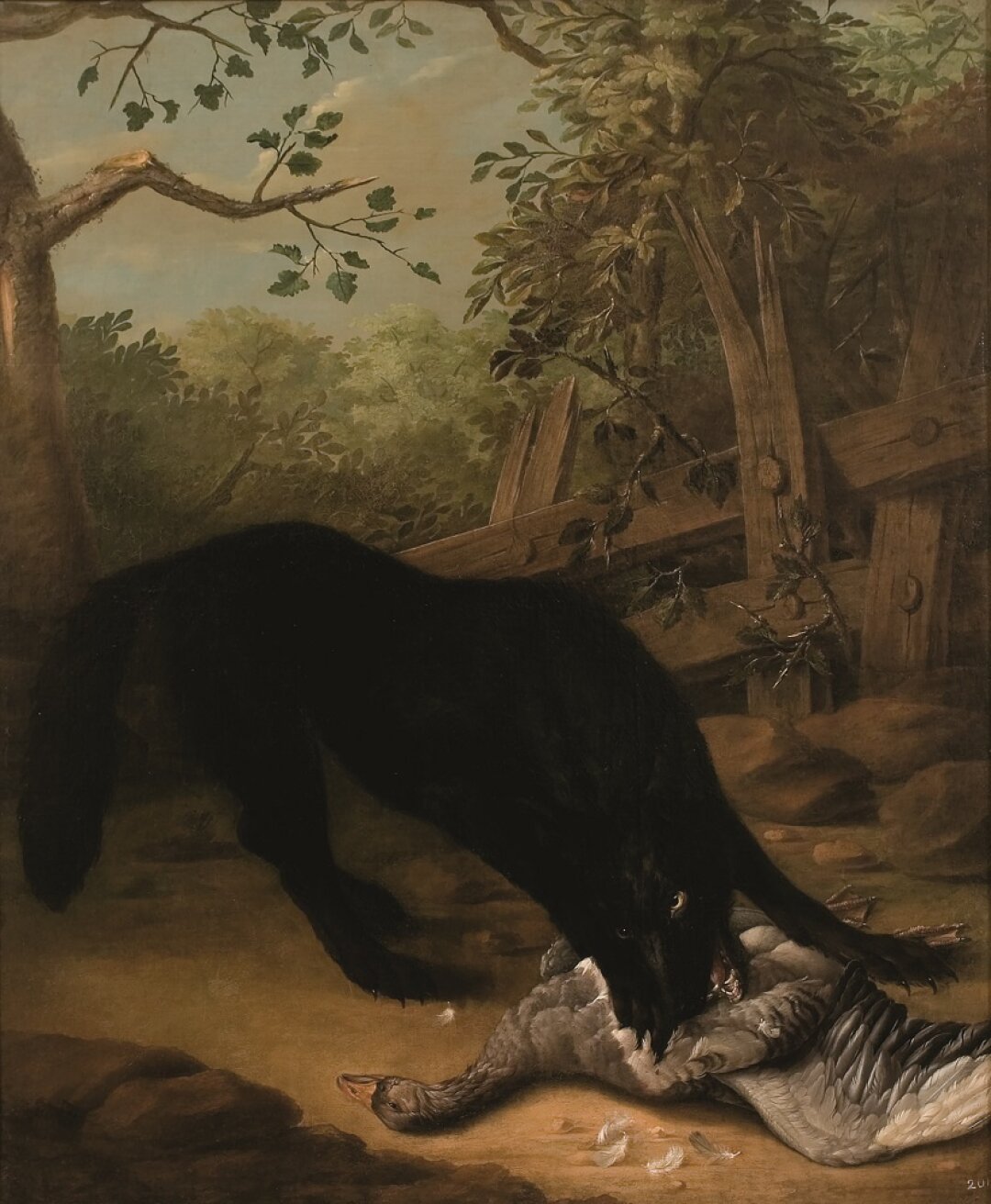 Гроот И.Ф. "Собака терзающая гуся"