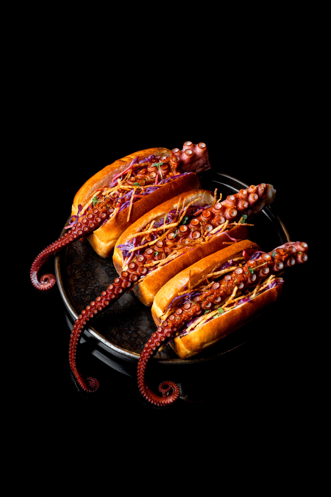 Хот-дог с осьминогом