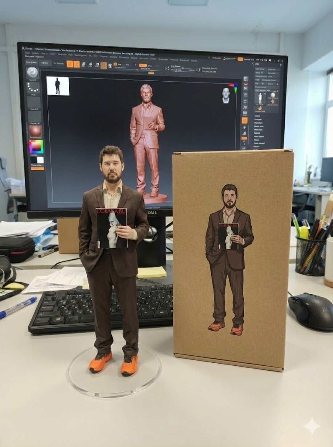 Редактор громких событий «Собака.ru» Константин Крылов присоединяется к тренду с 3D-фигурками (генерация Nana Banana Pro)