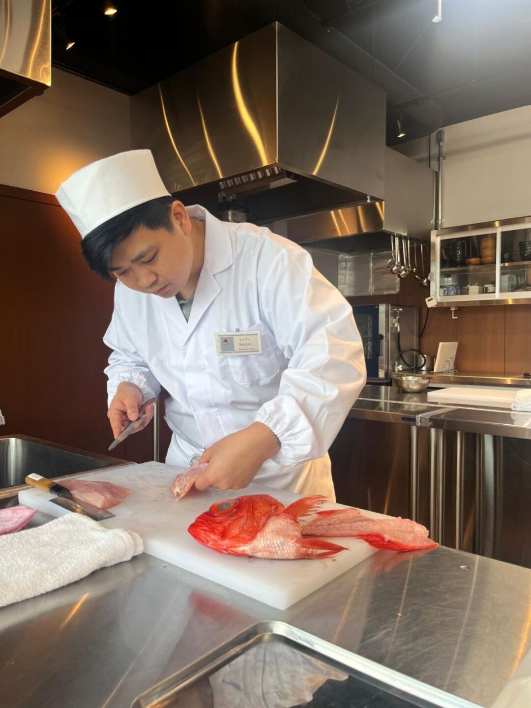 Во время обучения в Japan Culinary Institute