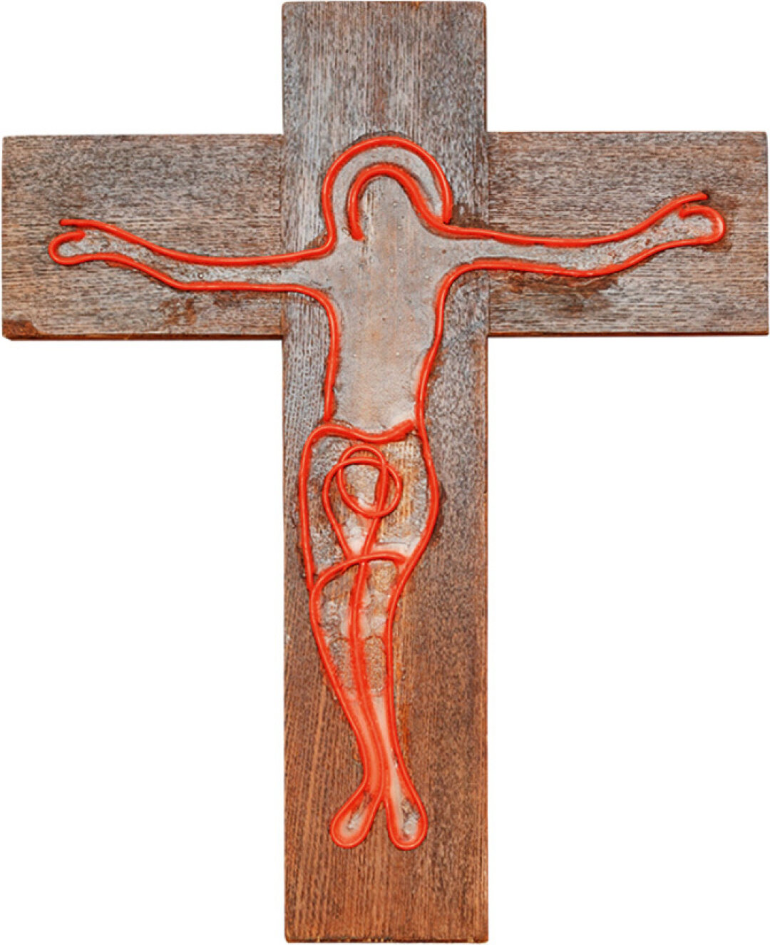 Крест работы Максима Демина «неоновый Иисус — суперзвезда».