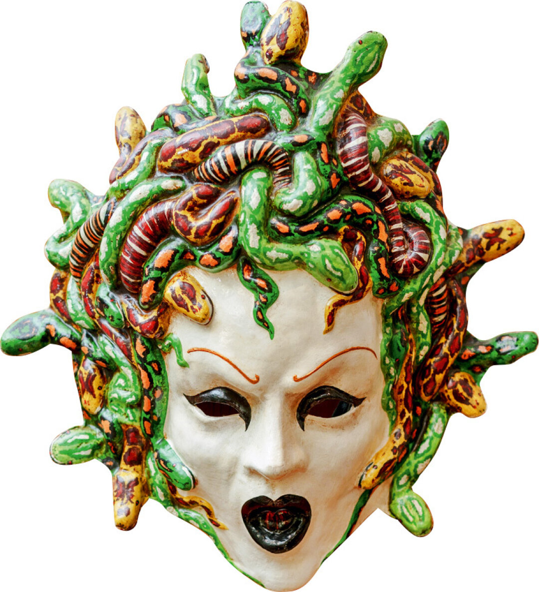 Маска Медузы Горгоны приехала из Венеции.