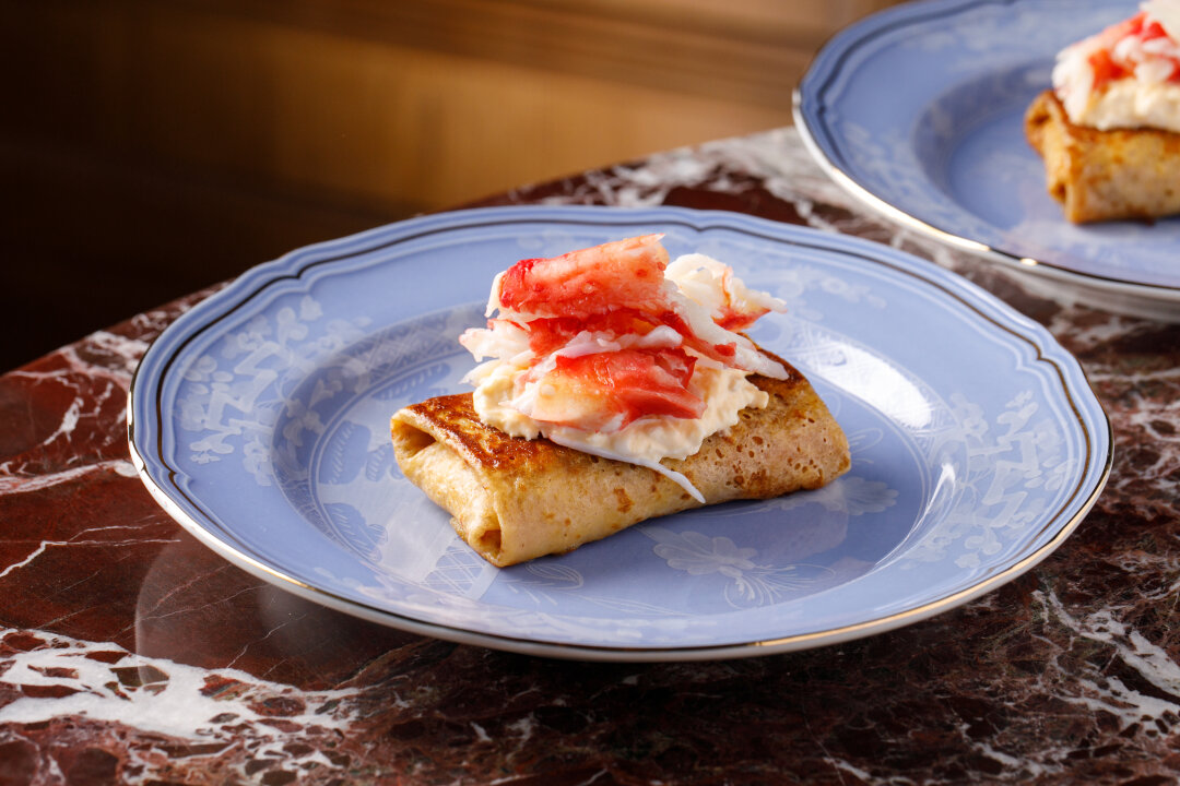 Блины с крабом