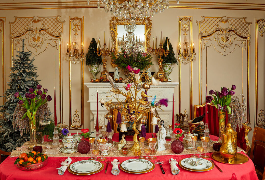 Сервировка из книги «Елки Haute Couture»