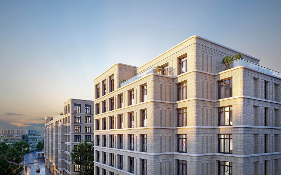 В клубном доме «Визионер» всего 225 квартир, расположенных в трех корпусах — камерном пятиэтажном и двух девятиэтажных