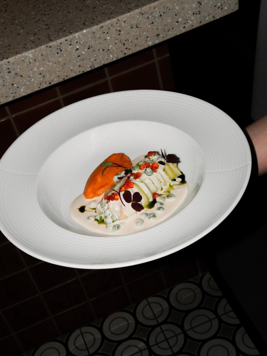 Атлантическая треска с цукини и кремом из моркови в ПРОЕКТРЫБЫ