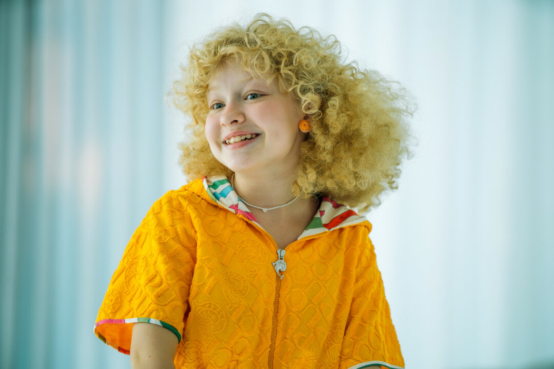 Ева Смирнова в роли Сони на съемках «Чебурашки 2»