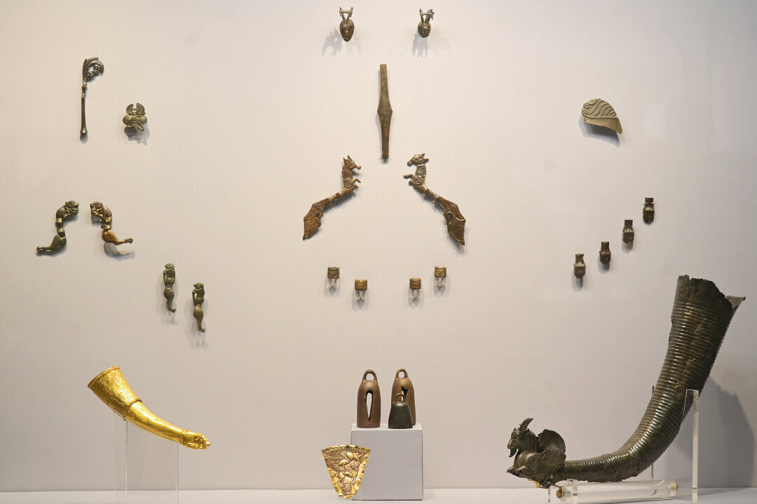 Фрагмент экспозиции «Древняя Синдика и Семибратнее городище. К 150-летию начала исследований»