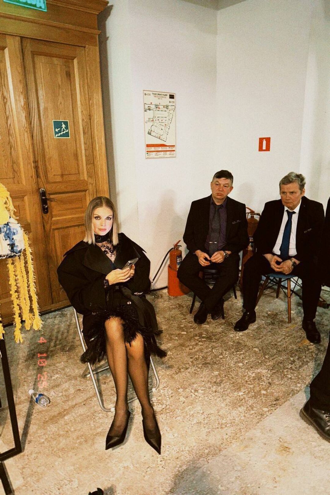 Юлия Матвиенко в тотал-луке Ranevsky Atelier от победителя конкурса «Новые имена в моде» — 2025 Кирилла Раневского. Фото: Яна Милорадовская