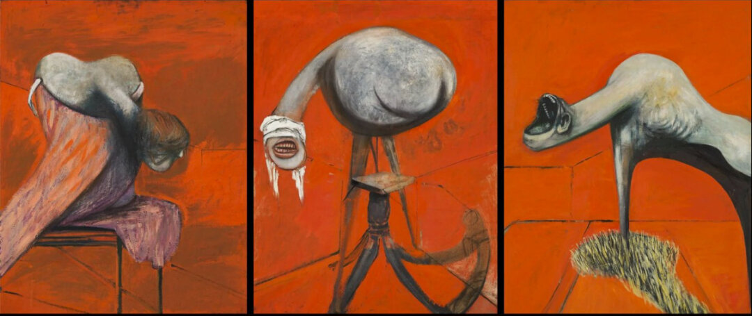 Фрэнсис Бэкон. Три этюда для фигур у подножия распятия. 1944