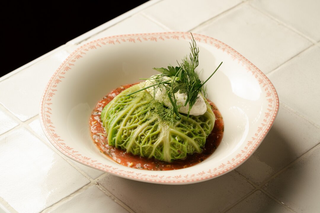 Голубец с уткой в томатной хреновине