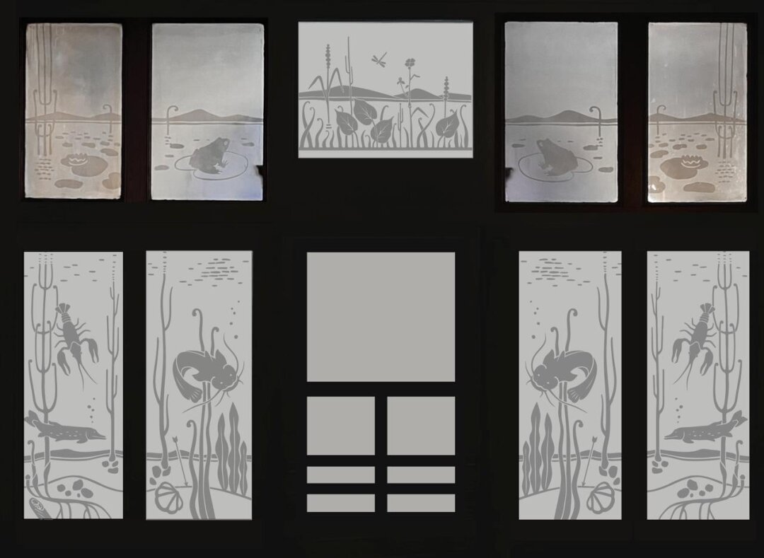 Это эскиз восстановленного витража. Просто полюбуйтесь!