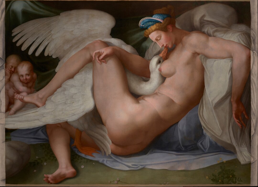 Микеланджело (круг). Леда и лебедь. Реплика, ок. XVI в.