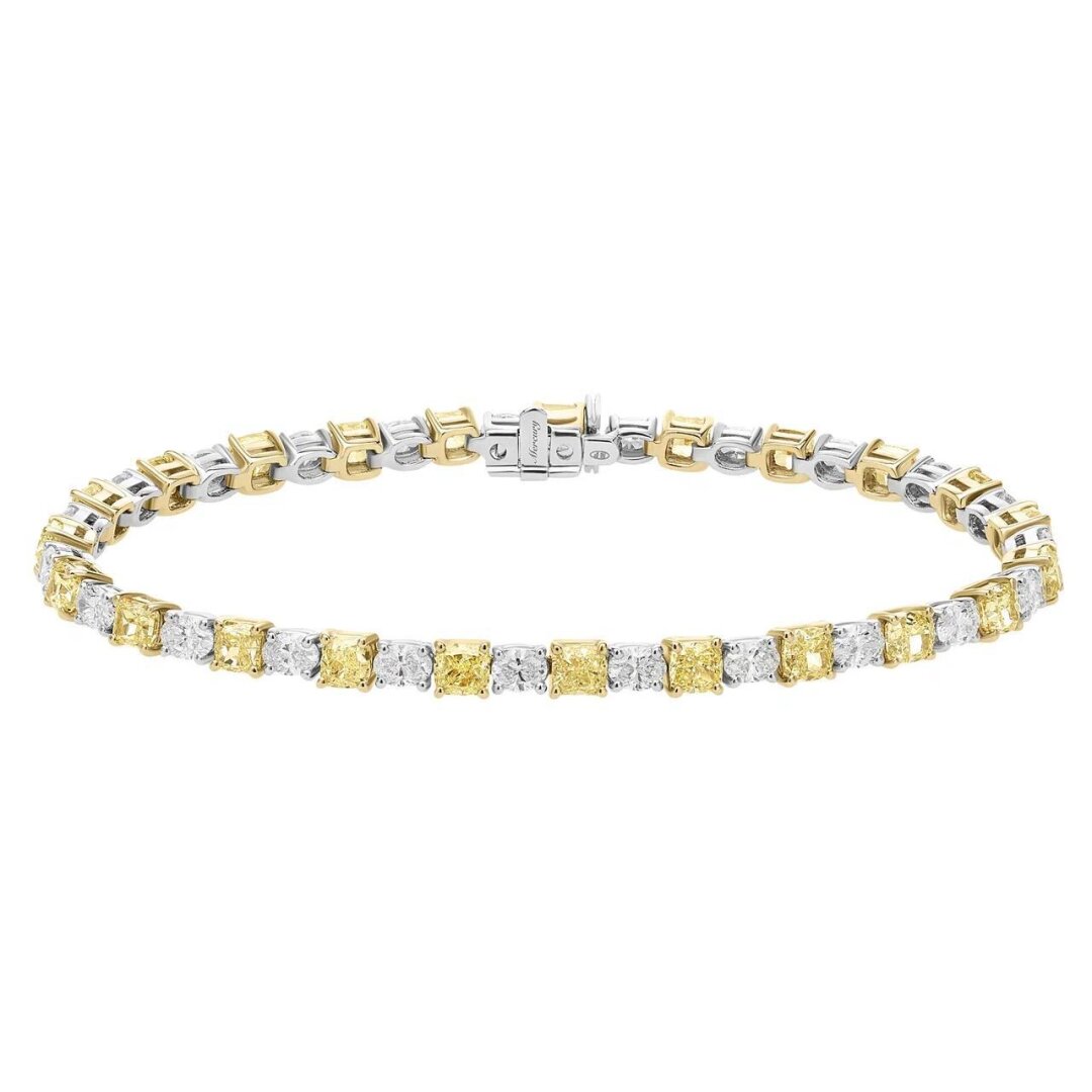 Биколорный браслет Mercury Classic, сочетающий бриллианты в белом и желтом цветах