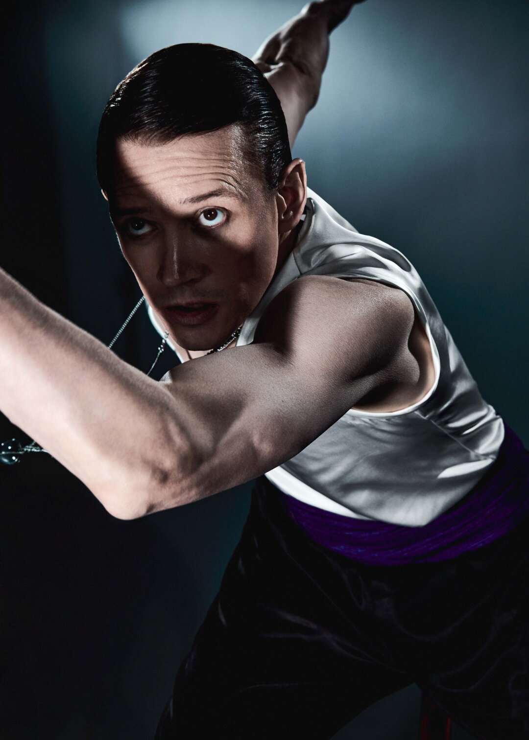 Топ, пояс и брюки VIVA VOX, подвески SHKONDA (Poison Drop)