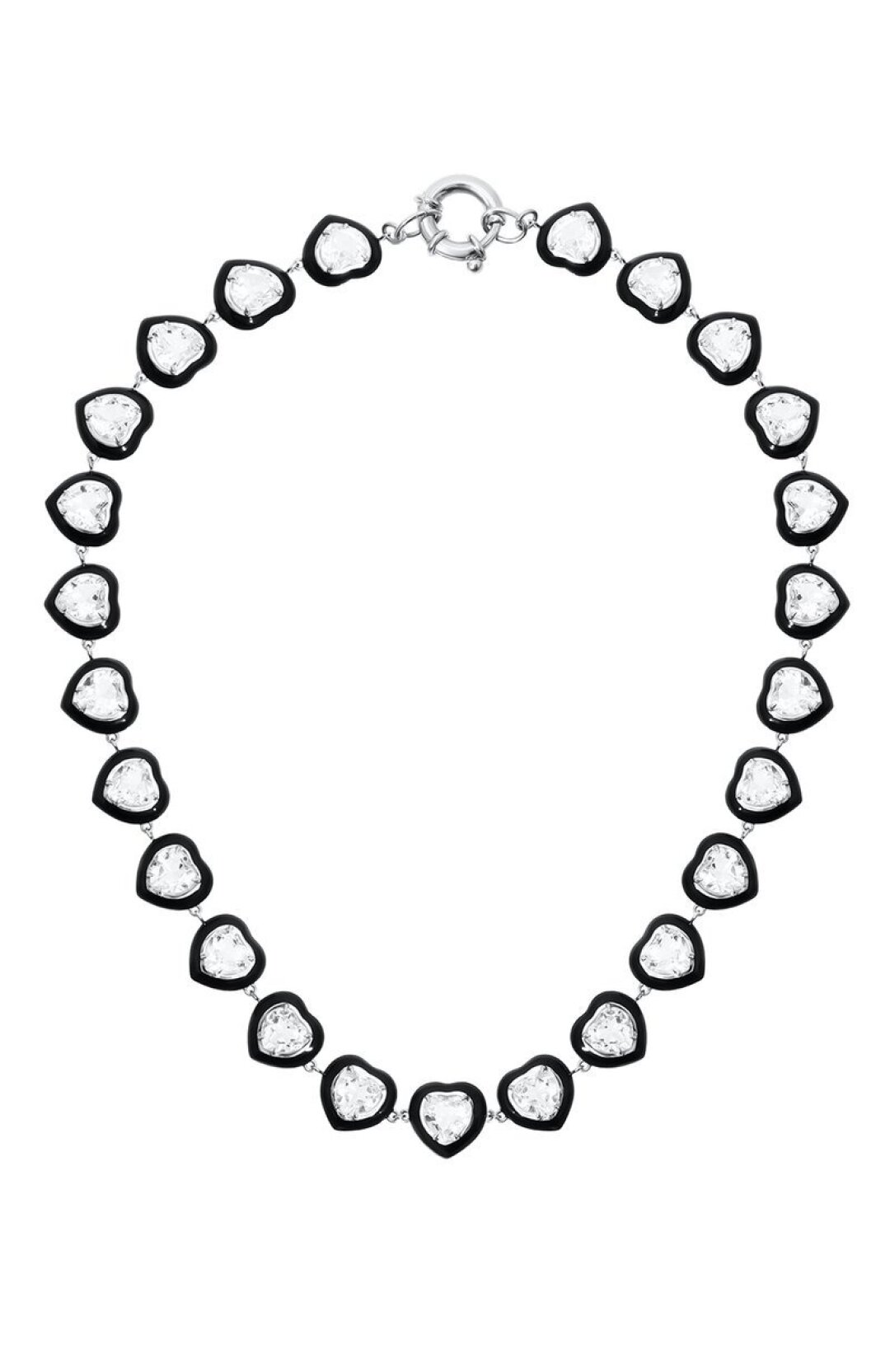 Колье Moonka, ДЛТ, 147 990 руб. К такому хороводу готовы даже взрослые: увесистые сердца из горного хрусталя нарядились в контрастную оправу из эмали