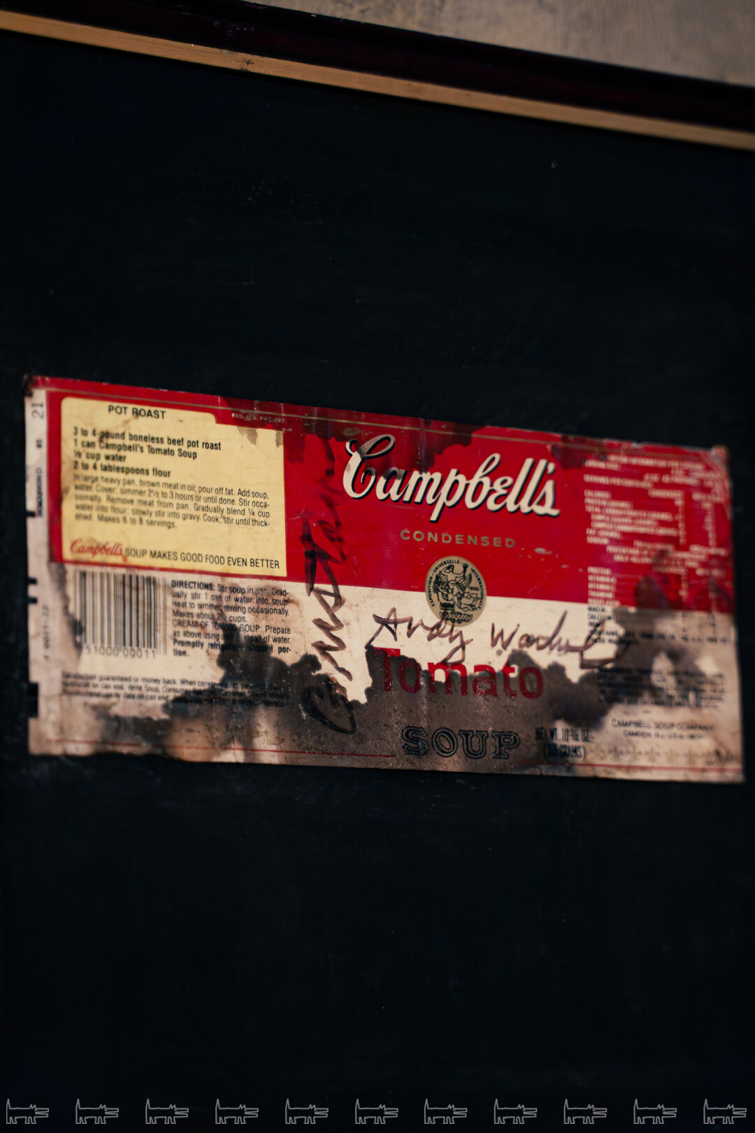 Этикетка супа Campbell с автографом Энди Уорхола