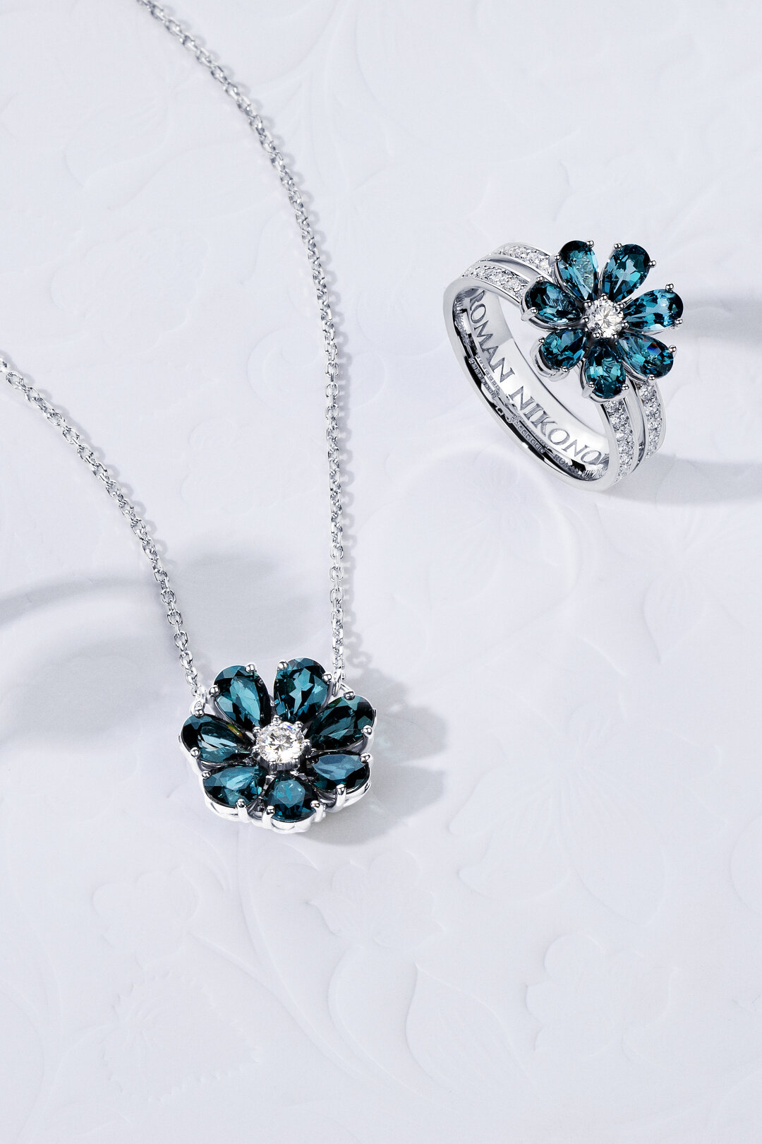 Сет «Цветик» с топазами, коллекция «Сказки»