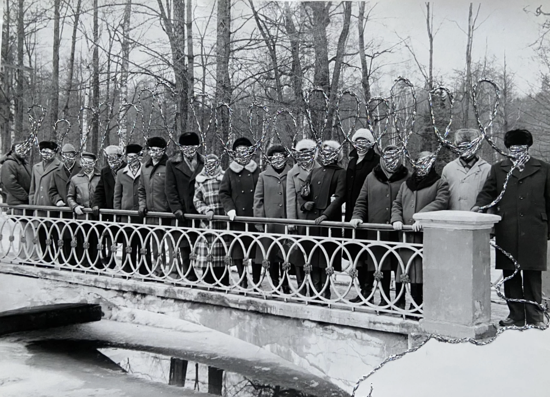 Кутя «Корпоратив». Shift Gallery Вышивка по найденной фотографии, 23×17 см, 2025