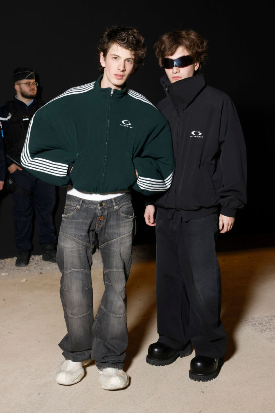 Марк с братом Матвеем на показе Balenciaga FW'25-26, 2025