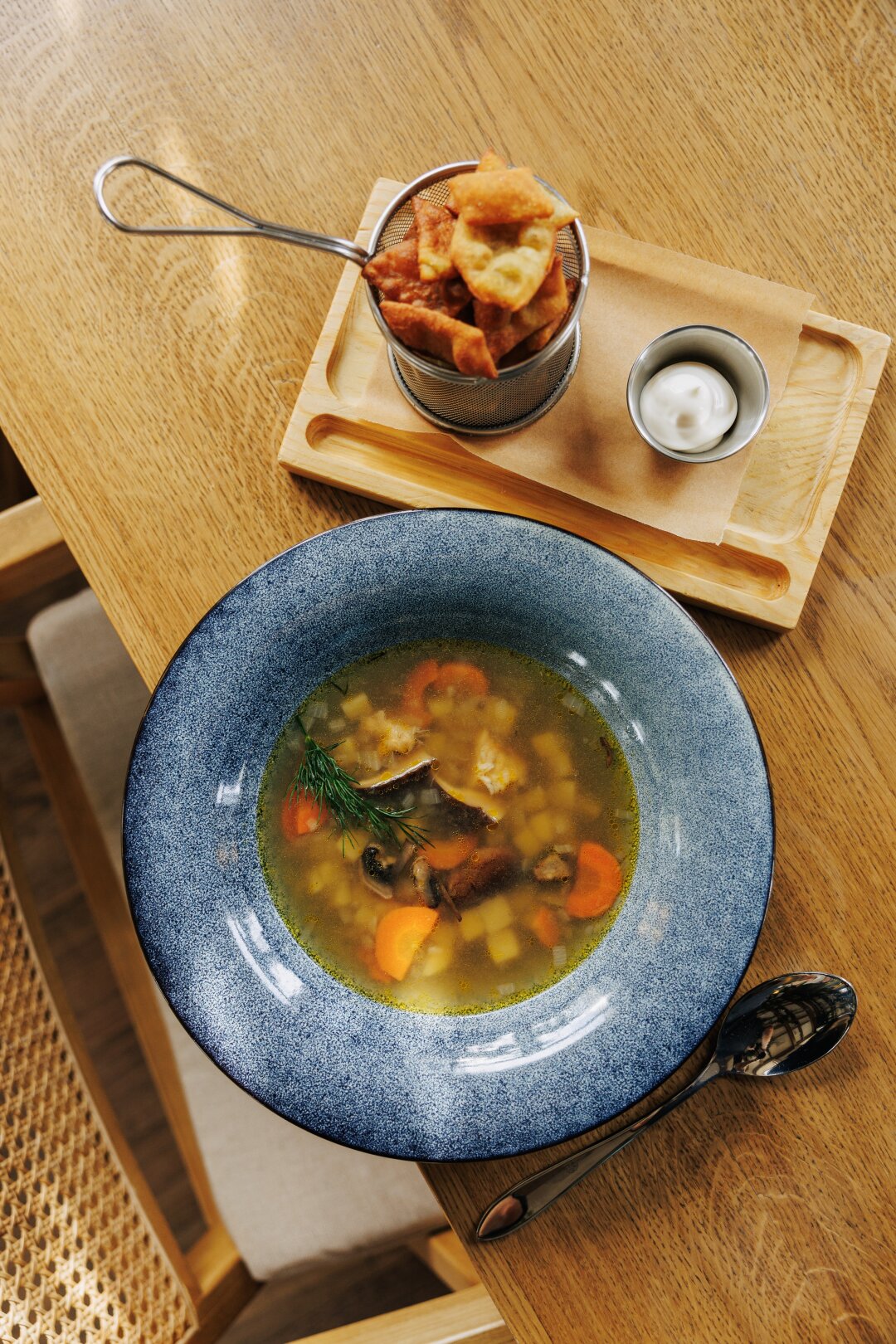 Суп с ассорти из лесных грибов