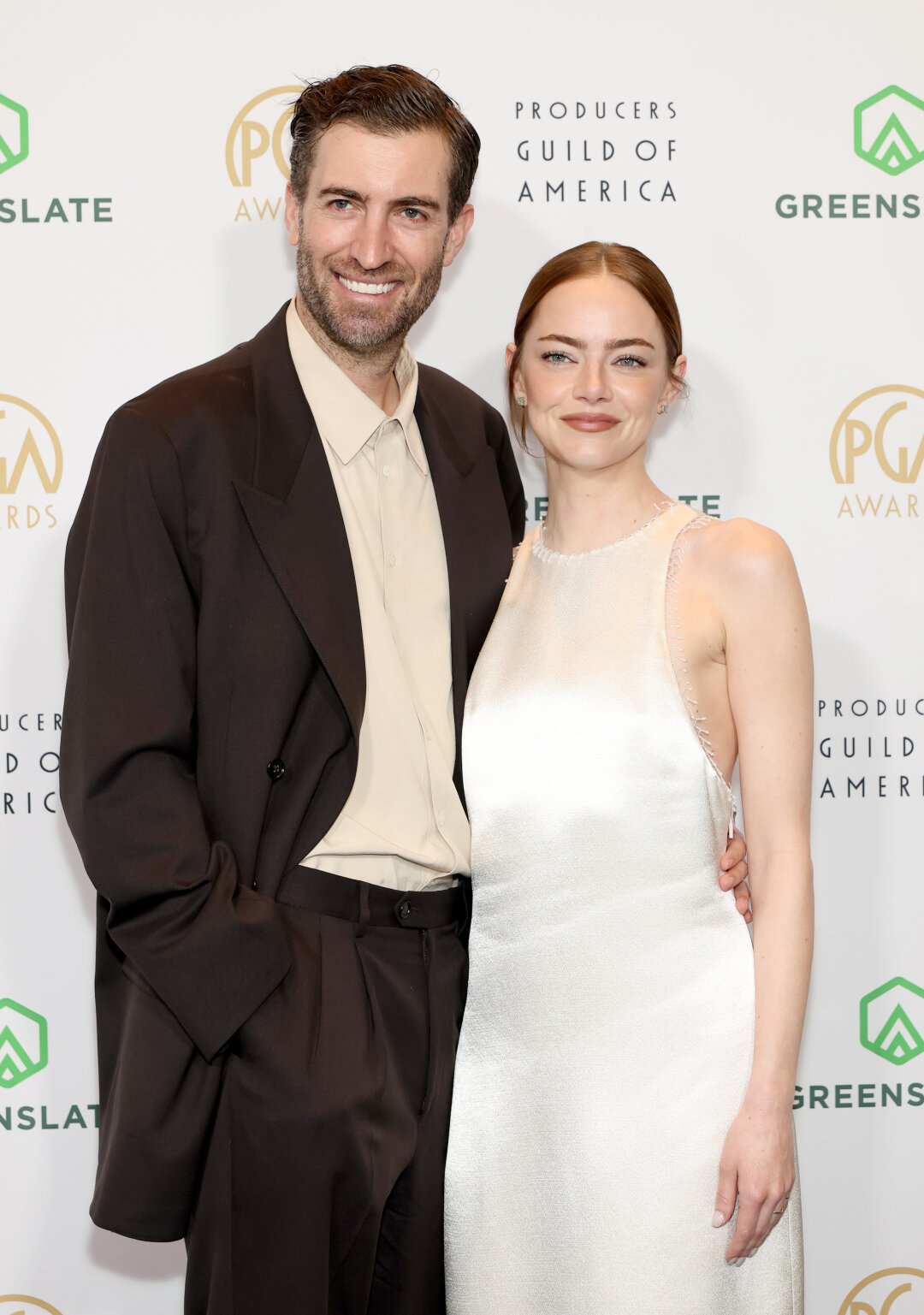 Дэйв Маккэри и Эмма Стоун. Актриса пришла поддержать свой продюсерский проект «Бугония»