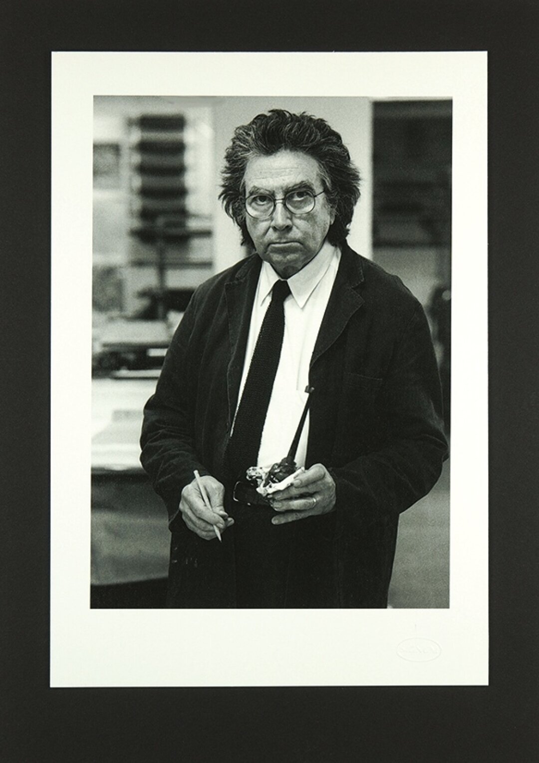 Антони Тапиес во время работы в Эркер-Галерее. Фотограф: Франциска Месснер-Раст