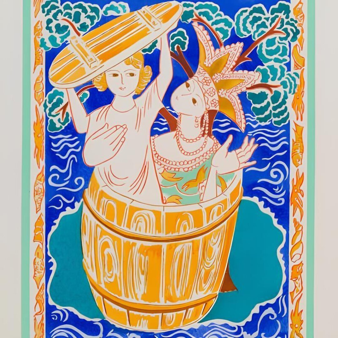 Наталья Гончарова. Иллюстрация к «Сказке о царе Салтане»