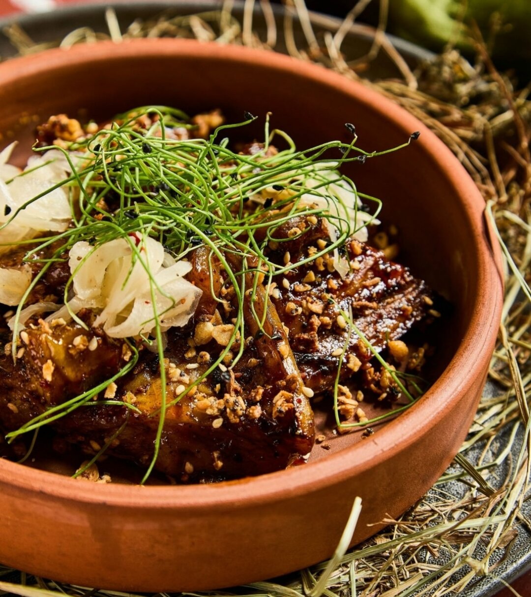 Шашлык из баклажанов в пряной глазури в «PRO.Хинкали»