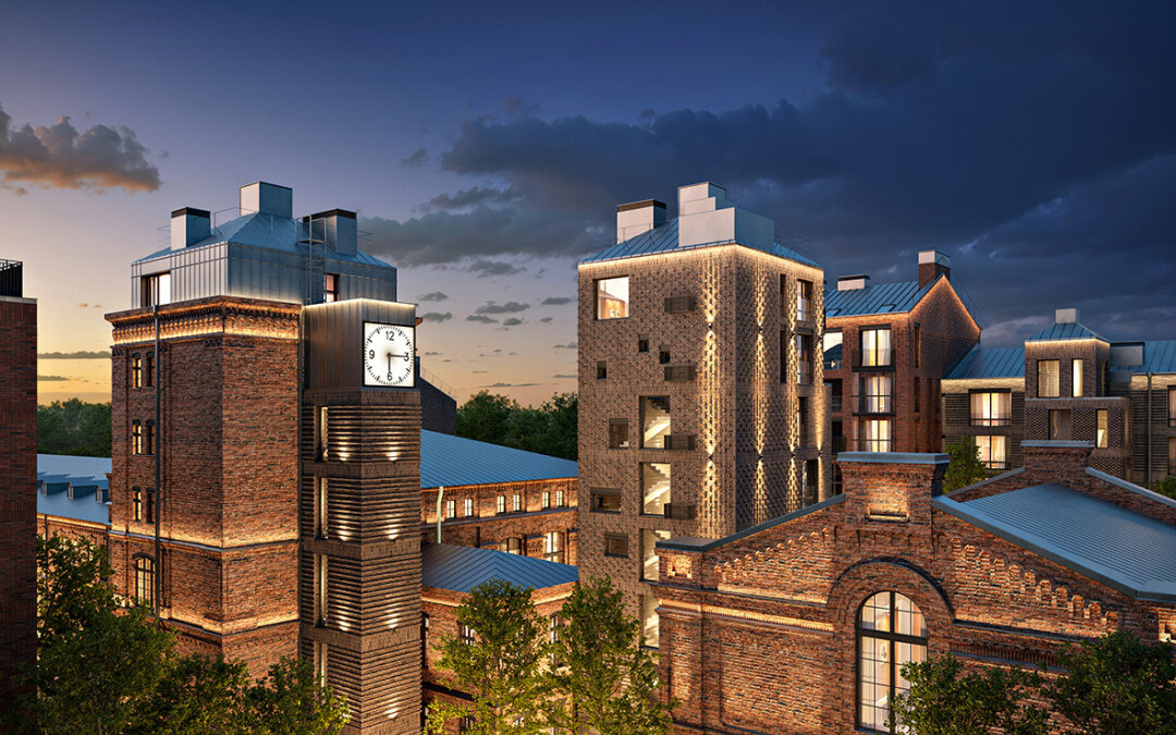 Краснокирпичные фасады, квартиры с террасами, бульвар и зоны отдыха только для жителей — в новом ЖК премиум-класса на территории бывшего завода «Ливиз