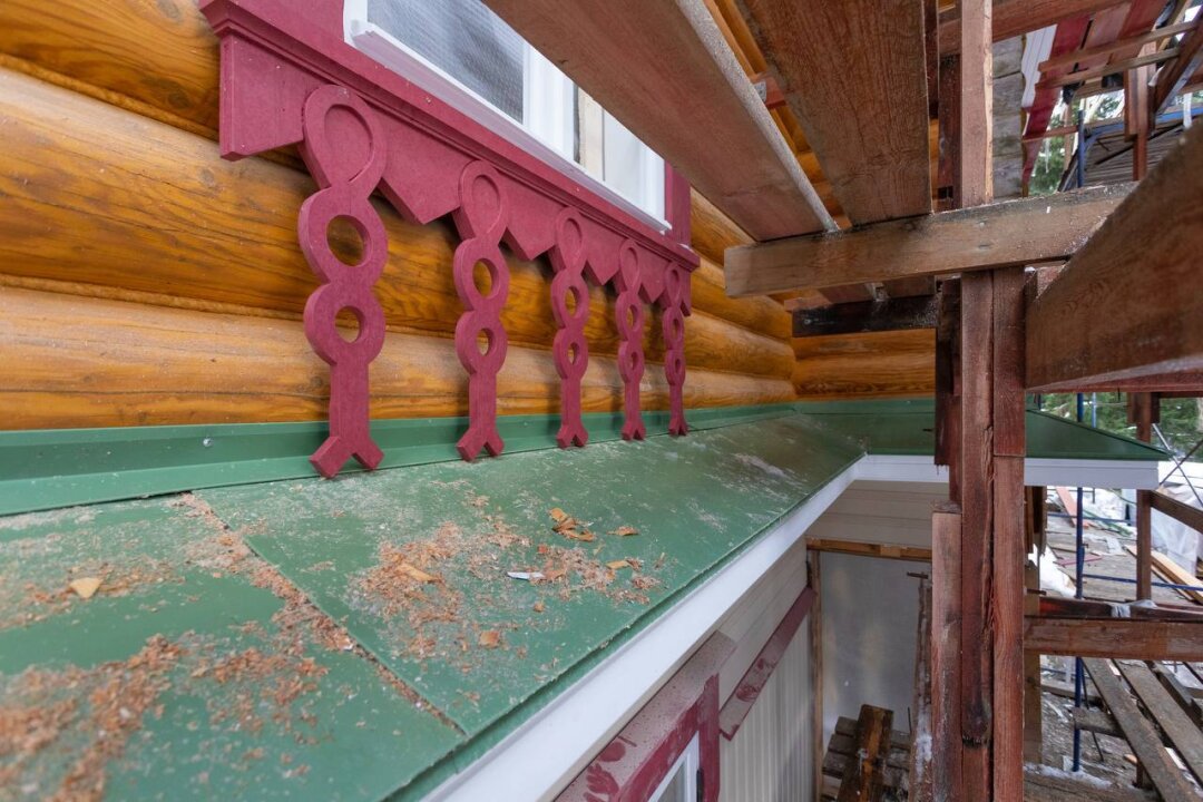 Архитектурные детали фасада, восстановленные реставраторами