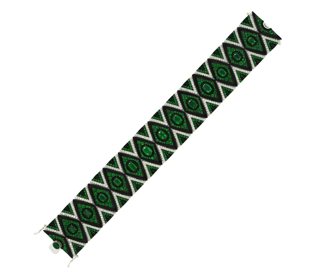 Браслет Sutra Jewels, Mercury, цена по запросу Встраиваемся в тренд на 1920-е и следом за платьями-флэпперами примеряем ар-деко-браслеты рук индийских