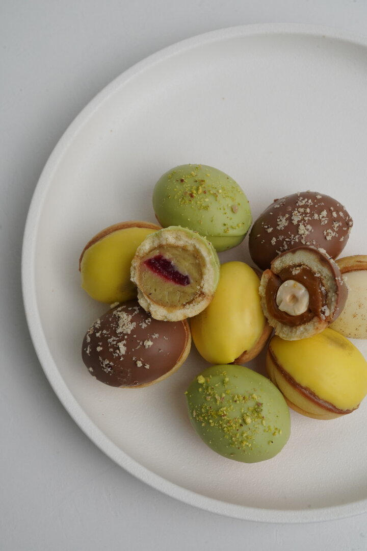 Орешки «Фисташка-малина», «Классический», «Irish Coffee» и «Груша-Дор Блю»